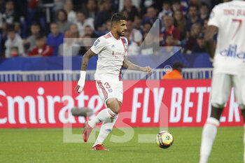 2021-09-25 - Palmieri EMERSON of Lyon during the French championship Ligue 1 football match between Olympique Lyonnais and FC Lorient on September 25, 2021 at Groupama stadium in Decines-Charpieu near Lyon, France - OLYMPIQUE LYONNAIS VS FC LORIENT - FRENCH LIGUE 1 - SOCCER