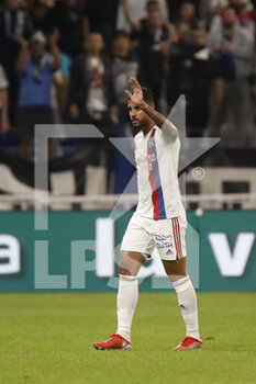 2021-09-25 - Palmieri EMERSON of Lyon red card during the French championship Ligue 1 football match between Olympique Lyonnais and FC Lorient on September 25, 2021 at Groupama stadium in Decines-Charpieu near Lyon, France - OLYMPIQUE LYONNAIS VS FC LORIENT - FRENCH LIGUE 1 - SOCCER