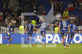 2021-09-25 - Armand LORIENTE of Lorient score a goal during the French championship Ligue 1 football match between Olympique Lyonnais and FC Lorient on September 25, 2021 at Groupama stadium in Decines-Charpieu near Lyon, France - OLYMPIQUE LYONNAIS VS FC LORIENT - FRENCH LIGUE 1 - SOCCER