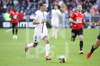 2021-10-03 - Angel Di Maria of PSG during the French championship Ligue 1 football match between Stade Rennais and Paris Saint-Germain (PSG) on October 3, 2021 at Roazhon Park in Rennes, France - STADE RENNAIS VS PARIS SAINT-GERMAIN (PSG) - FRENCH LIGUE 1 - SOCCER