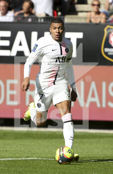 2021-10-03 - Kylian Mbappe of PSG during the French championship Ligue 1 football match between Stade Rennais and Paris Saint-Germain (PSG) on October 3, 2021 at Roazhon Park in Rennes, France - STADE RENNAIS VS PARIS SAINT-GERMAIN (PSG) - FRENCH LIGUE 1 - SOCCER
