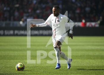 2021-10-03 - Neymar Jr of PSG during the French championship Ligue 1 football match between Stade Rennais and Paris Saint-Germain (PSG) on October 3, 2021 at Roazhon Park in Rennes, France - STADE RENNAIS VS PARIS SAINT-GERMAIN (PSG) - FRENCH LIGUE 1 - SOCCER