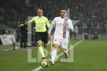 2021-10-03 - Xherdan SHAQIRI of Lyon during the French championship Ligue 1 football match between AS Saint-Etienne and Olympique Lyonnais on October 3, 2021 at Geoffroy Guichard stadium in Saint-Etienne, France - AS SAINT-ETIENNE VS OLYMPIQUE LYONNAIS - FRENCH LIGUE 1 - SOCCER