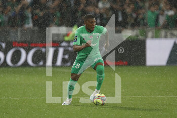 2021-10-03 - Zaydou YOUSSOUF of Saint Etienne during the French championship Ligue 1 football match between AS Saint-Etienne and Olympique Lyonnais on October 3, 2021 at Geoffroy Guichard stadium in Saint-Etienne, France - AS SAINT-ETIENNE VS OLYMPIQUE LYONNAIS - FRENCH LIGUE 1 - SOCCER