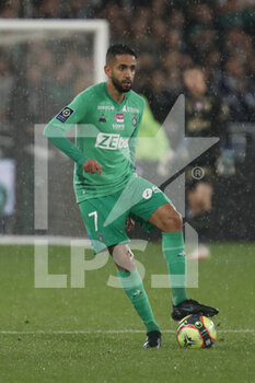 2021-10-03 - Ryad BOUDEBOUZ of Saint Etienne during the French championship Ligue 1 football match between AS Saint-Etienne and Olympique Lyonnais on October 3, 2021 at Geoffroy Guichard stadium in Saint-Etienne, France - AS SAINT-ETIENNE VS OLYMPIQUE LYONNAIS - FRENCH LIGUE 1 - SOCCER