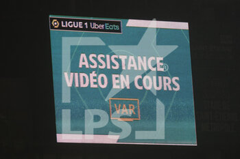 2021-10-03 - VAR during the French championship Ligue 1 football match between AS Saint-Etienne and Olympique Lyonnais on October 3, 2021 at Geoffroy Guichard stadium in Saint-Etienne, France - AS SAINT-ETIENNE VS OLYMPIQUE LYONNAIS - FRENCH LIGUE 1 - SOCCER