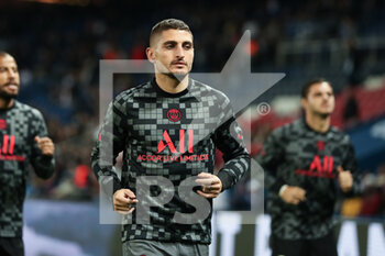 2021-10-15 - Marco Verratti of PSG during the French championship Ligue 1 football match between Paris Saint-Germain and SCO Angers on October 15, 2021 at Parc des Princes stadium in Paris, France - PARIS SAINT-GERMAIN VS SCO ANGERS - FRENCH LIGUE 1 - SOCCER