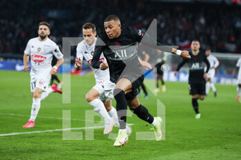 2021-10-15 - Kylian Mbappe of PSG during the French championship Ligue 1 football match between Paris Saint-Germain and SCO Angers on October 15, 2021 at Parc des Princes stadium in Paris, France - PARIS SAINT-GERMAIN VS SCO ANGERS - FRENCH LIGUE 1 - SOCCER