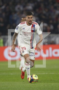 2021-10-16 - Bruno GUIMARAES of Lyon during the French championship Ligue 1 football match between Olympique Lyonnais and AS Monaco on October 16, 2021 at Groupama stadium in Decines-Charpieu near Lyon, France - OLYMPIQUE LYONNAIS VS AS MONACO - FRENCH LIGUE 1 - SOCCER