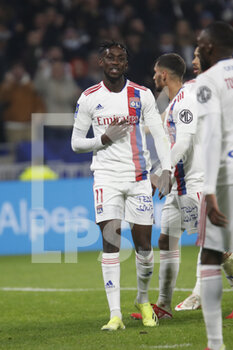 2021-10-16 - Tino KADEWERE of Lyon during the French championship Ligue 1 football match between Olympique Lyonnais and AS Monaco on October 16, 2021 at Groupama stadium in Decines-Charpieu near Lyon, France - OLYMPIQUE LYONNAIS VS AS MONACO - FRENCH LIGUE 1 - SOCCER