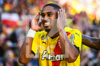 2021-10-24 - Wesley SAID of Lens celebrates his goal during the French championship Ligue 1 football match between RC Lens and FC Metz on October 24, 2021 at Bollaert-Delelis stadium in Lens, France - RC LENS VS FC METZ - FRENCH LIGUE 1 - SOCCER