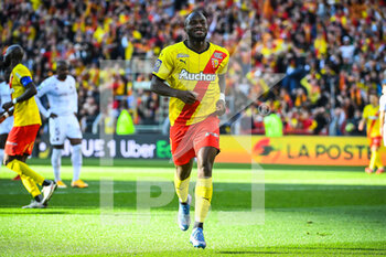 2021-10-24 - Ignatius GANAGO of Lens celebrates his goal during the French championship Ligue 1 football match between RC Lens and FC Metz on October 24, 2021 at Bollaert-Delelis stadium in Lens, France - RC LENS VS FC METZ - FRENCH LIGUE 1 - SOCCER