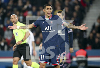 2021-10-29 - Angel Di Maria of PSG reacts during the French championship Ligue 1 football match between Paris Saint-Germain and LOSC Lille on October 29, 2021 at Parc des Princes stadium in Paris, France - PARIS SAINT-GERMAIN VS LOSC LILLE - FRENCH LIGUE 1 - SOCCER