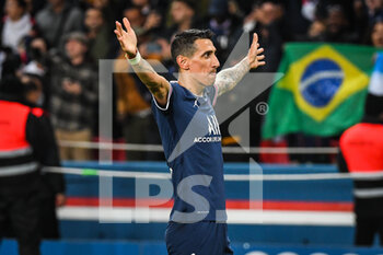 2021-10-29 - Angel DI MARIA of PSG celebrates his goal during the French championship Ligue 1 football match between Paris Saint-Germain and LOSC Lille on October 29, 2021 at Parc des Princes stadium in Paris, France - PARIS SAINT-GERMAIN VS LOSC LILLE - FRENCH LIGUE 1 - SOCCER