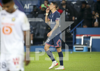 2021-10-29 - Angel Di Maria of PSG celebrates his goal during the French championship Ligue 1 football match between Paris Saint-Germain and LOSC Lille on October 29, 2021 at Parc des Princes stadium in Paris, France - PARIS SAINT-GERMAIN VS LOSC LILLE - FRENCH LIGUE 1 - SOCCER