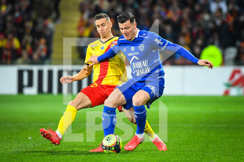 2021-11-05 - Przemyslaw Adam FRANKOWSKI of Lens and Giulian BIANCONE of ESTAC Troyes during the French championship Ligue 1 football match between RC Lens and ESTAC Troyes on November 5, 2021 at Bollaert-Delelis stadium in Lens, France - RC LENS VS ESTAC TROYES - FRENCH LIGUE 1 - SOCCER