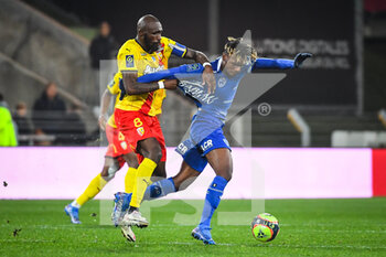 2021-11-05 - Seko FOFANA of Lens and Rominigue KOUAME of ESTAC Troyes during the French championship Ligue 1 football match between RC Lens and ESTAC Troyes on November 5, 2021 at Bollaert-Delelis stadium in Lens, France - RC LENS VS ESTAC TROYES - FRENCH LIGUE 1 - SOCCER