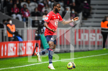 2021-11-06 - Jonathan IKONE of Lille during the French championship Ligue 1 football match between LOSC Lille and SCO Angers on November 6, 2021 at Pierre Mauroy stadium in Villeneuve-d'Ascq near Lille, France - LOSC LILLE VS SCO ANGERS - FRENCH LIGUE 1 - SOCCER