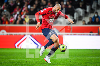 2021-11-06 - Burak YILMAZ of Lille during the French championship Ligue 1 football match between LOSC Lille and SCO Angers on November 6, 2021 at Pierre Mauroy stadium in Villeneuve-d'Ascq near Lille, France - LOSC LILLE VS SCO ANGERS - FRENCH LIGUE 1 - SOCCER