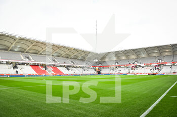 2021-11-07 - General view during the French championship Ligue 1 football match between Stade de Reims and AS Monaco on November 7, 2021 at Auguste Delaune stadium in Reims, France - STADE DE REIMS VS AS MONACO - FRENCH LIGUE 1 - SOCCER