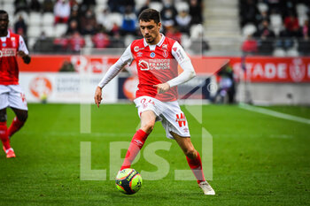 2021-11-07 - Mathieu CAFARO of Reims during the French championship Ligue 1 football match between Stade de Reims and AS Monaco on November 7, 2021 at Auguste Delaune stadium in Reims, France - STADE DE REIMS VS AS MONACO - FRENCH LIGUE 1 - SOCCER