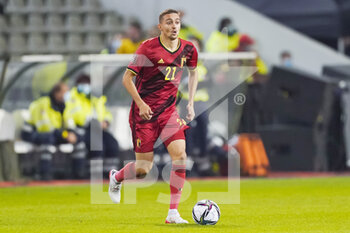 2021-11-13 - Timothy Castagne of Belgium during the FIFA World Cup 2022, Qualifiers football match between Belgium and Estonia on November 13, 2021 at the King Baudouin Stadium in Brussels, Belgium - FIFA WORLD CUP 2022, QUALIFIERS - BELGIUM VS ESTONIA - FRENCH LIGUE 1 - SOCCER