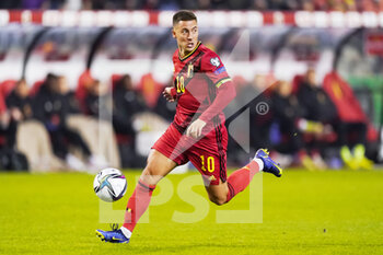 2021-11-13 - Eden Hazard of Belgium during the FIFA World Cup 2022, Qualifiers football match between Belgium and Estonia on November 13, 2021 at the King Baudouin Stadium in Brussels, Belgium - FIFA WORLD CUP 2022, QUALIFIERS - BELGIUM VS ESTONIA - FRENCH LIGUE 1 - SOCCER