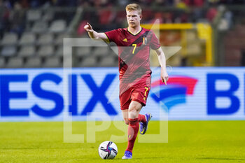 2021-11-13 - Kevin De Bruyne of Belgium during the FIFA World Cup 2022, Qualifiers football match between Belgium and Estonia on November 13, 2021 at the King Baudouin Stadium in Brussels, Belgium - FIFA WORLD CUP 2022, QUALIFIERS - BELGIUM VS ESTONIA - FRENCH LIGUE 1 - SOCCER