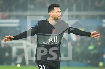2021-11-20 - Lionel (Leo) MESSI of PSG celebrates his goal during the French championship Ligue 1 football match between Paris Saint-Germain and FC Nantes on November 20, 2021 at Parc des Princes stadium in Paris, France - PARIS SAINT-GERMAIN VS FC NANTES - FRENCH LIGUE 1 - SOCCER