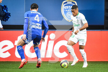 2021-11-21 - Arnaud NORDIN of Saint Etienne during the French championship Ligue 1 football match between ESTAC Troyes and AS Saint-Etienne on November 21, 2021 at Stade de l'Aube in Troyes, France - ESTAC TROYES VS AS SAINT-ETIENNE - FRENCH LIGUE 1 - SOCCER