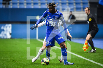 2021-11-21 - Rominigue KOUAME of ESTAC Troyes during the French championship Ligue 1 football match between ESTAC Troyes and AS Saint-Etienne on November 21, 2021 at Stade de l'Aube in Troyes, France - ESTAC TROYES VS AS SAINT-ETIENNE - FRENCH LIGUE 1 - SOCCER