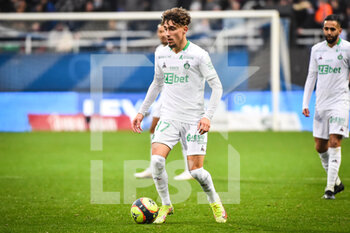 2021-11-21 - Adil AOUCHICHE of Saint Etienne during the French championship Ligue 1 football match between ESTAC Troyes and AS Saint-Etienne on November 21, 2021 at Stade de l'Aube in Troyes, France - ESTAC TROYES VS AS SAINT-ETIENNE - FRENCH LIGUE 1 - SOCCER