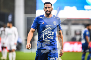 2021-11-21 - Adil RAMI of ESTAC Troyes during the French championship Ligue 1 football match between ESTAC Troyes and AS Saint-Etienne on November 21, 2021 at Stade de l'Aube in Troyes, France - ESTAC TROYES VS AS SAINT-ETIENNE - FRENCH LIGUE 1 - SOCCER
