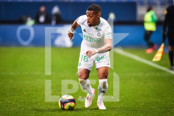 2021-11-21 - Arnaud NORDIN of Saint Etienne during the French championship Ligue 1 football match between ESTAC Troyes and AS Saint-Etienne on November 21, 2021 at Stade de l'Aube in Troyes, France - ESTAC TROYES VS AS SAINT-ETIENNE - FRENCH LIGUE 1 - SOCCER