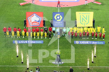 2021-11-27 - Presentation players LOSC and Nantes before match during the French championship Ligue 1 football match between LOSC Lille and FC Nantes on November 27, 2021 at Pierre Mauroy stadium in Villeneuve-d'Ascq near Lille, France - LOSC LILLE VS FC NANTES - FRENCH LIGUE 1 - SOCCER
