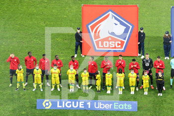2021-11-27 - Players team LOSC during the French championship Ligue 1 football match between LOSC Lille and FC Nantes on November 27, 2021 at Pierre Mauroy stadium in Villeneuve-d'Ascq near Lille, France - LOSC LILLE VS FC NANTES - FRENCH LIGUE 1 - SOCCER