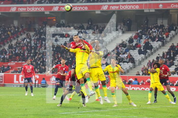 2021-11-27 - Duel Yilmaz 17 LOSC ans Pereira 2 Nantes during the French championship Ligue 1 football match between LOSC Lille and FC Nantes on November 27, 2021 at Pierre Mauroy stadium in Villeneuve-d'Ascq near Lille, France - LOSC LILLE VS FC NANTES - FRENCH LIGUE 1 - SOCCER