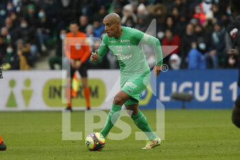 2021-11-28 - Wahbi KHAZRI of Saint Etienne during the French championship Ligue 1 football match between AS Saint-Etienne and Paris Saint-Germain on November 28, 2021 at Geoffroy Guichard stadium in Saint-Etienne, France - AS SAINT-ETIENNE (ASSE) VS PARIS SAINT-GERMAIN (PSG) - FRENCH LIGUE 1 - SOCCER
