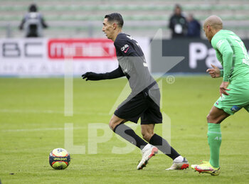 2021-11-28 - Angel Di Maria of PSG during the French championship Ligue 1 football match between AS Saint-Etienne (ASSE) and Paris Saint-Germain (PSG) on November 28, 2021 at Stade Geoffroy Guichard in Saint-Etienne, France - AS SAINT-ETIENNE (ASSE) VS PARIS SAINT-GERMAIN (PSG) - FRENCH LIGUE 1 - SOCCER