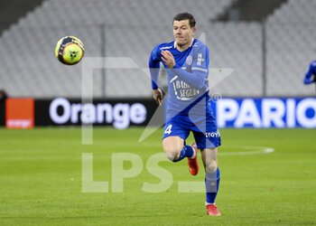 2021-11-28 - Giulian Biancone of Troyes during the French championship Ligue 1 football match between Olympique de Marseille and ESTAC Troyes on November 28, 2021 at Orange Velodrome stadium in Marseille, France - OLYMPIQUE DE MARSEILLE VS ESTAC TROYES - FRENCH LIGUE 1 - SOCCER