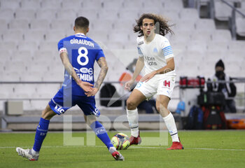 2021-11-28 - Matteo Guendouzi of Marseille during the French championship Ligue 1 football match between Olympique de Marseille and ESTAC Troyes on November 28, 2021 at Orange Velodrome stadium in Marseille, France - OLYMPIQUE DE MARSEILLE VS ESTAC TROYES - FRENCH LIGUE 1 - SOCCER