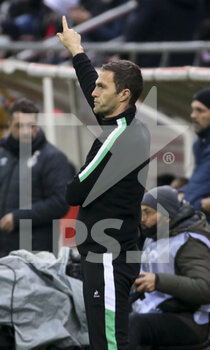 2021-12-11 - Coach of AS Saint-Etienne Julien Sable during the French championship Ligue 1 football match between Stade de Reims and AS Saint-Etienne (ASSE) on December 11, 2021 at Stade Auguste Delaune in Reims, France - STADE DE REIMS VS AS SAINT-ETIENNE (ASSE) - FRENCH LIGUE 1 - SOCCER