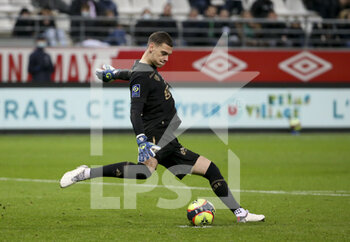 2021-12-11 - Goalkeeper of Saint-Etienne Stefan Bajic during the French championship Ligue 1 football match between Stade de Reims and AS Saint-Etienne (ASSE) on December 11, 2021 at Stade Auguste Delaune in Reims, France - STADE DE REIMS VS AS SAINT-ETIENNE (ASSE) - FRENCH LIGUE 1 - SOCCER