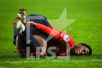2021-12-12 - Jonathan DAVID of Lille during the French championship Ligue 1 football match between LOSC Lille and Olympique Lyonnais (Lyon) on December 12, 2021 at Pierre Mauroy stadium in Villeneuve-d'Ascq near Lille, France - LOSC LILLE VS OLYMPIQUE LYONNAIS (LYON) - FRENCH LIGUE 1 - SOCCER