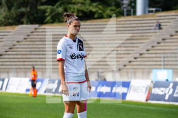 2021-08-28 - Alison Peniguel of EA Guingamp reacts during the Women's French championship Arkema football match between Paris FC and EA Guingamp on August 28, 2021 at Robert Bobin stadium in Bondoufle, France - Photo Melanie Laurent / A2M Sport Consulting / DPPI - PARIS FC VS EA GUINGAMP - FRENCH WOMEN DIVISION 1 - SOCCER