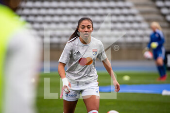 2021-12-12 - Selma Bacha of Olympique Lyonnais warms up ahead of the Women's French championship D1 Arkema football match between Paris FC and Olympique Lyonnais on December 12, 2021 at Charlety stadium in Paris, France - PARIS FC VS OLYMPIQUE LYONNAIS - FRENCH WOMEN DIVISION 1 - SOCCER