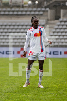 2021-12-12 - Griedge Mbock Bathy of Olympique Lyonnais reacts during the Women's French championship D1 Arkema football match between Paris FC and Olympique Lyonnais on December 12, 2021 at Charlety stadium in Paris, France - PARIS FC VS OLYMPIQUE LYONNAIS - FRENCH WOMEN DIVISION 1 - SOCCER