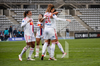 2021-12-12 - Signe Bruun of Olympique Lyonnais celebrates after scoring during the Women's French championship D1 Arkema football match between Paris FC and Olympique Lyonnais on December 12, 2021 at Charlety stadium in Paris, France - PARIS FC VS OLYMPIQUE LYONNAIS - FRENCH WOMEN DIVISION 1 - SOCCER