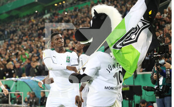 2021-10-27 - Breel Embolo of Monchengladbach celebrates his goal 5-0 during the German Cup, 2nd round football match between Borussia Monchengladbach and Bayern Munich on October 27, 2021 at Borussia-Park in Monchengladbach, Germany - BORUSSIA MONCHENGLADBACH VS BAYERN MUNICH - GERMAN BUNDESLIGA - SOCCER