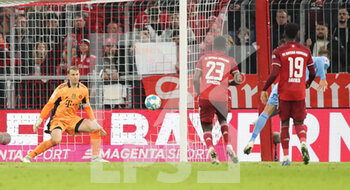 2021-11-06 - Janik Haberer of Freiburg scores the 2-1 goal during the German championship Bundesliga football match between FC Bayern Munich and SC Freiburg on November 6, 2021 at Allianz Arena in Munich, Germany - FC BAYERN MUNICH VS SC FREIBURG - GERMAN BUNDESLIGA - SOCCER